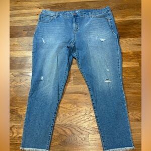 STYLE & CO distressed skinny ankle jeans